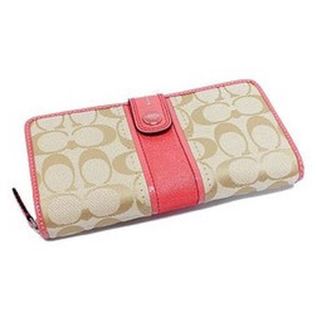 COACH | Signature C Stripe Accordion Snap Wallet